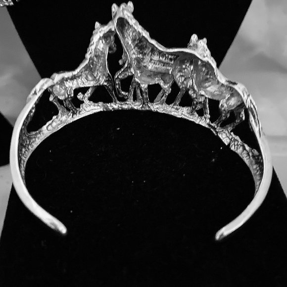 💖Sterling Silver Wearable Art!  Breathtaking! 5 Piece Horse Jewelry Set /NS127 - Picture 5 of 9